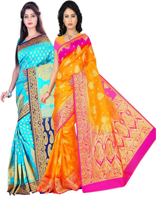 Weavedeal Embellished Kanjivaram Silk Cotton Blend Saree(Pack of 2, Multicolor)
Weavedeal Embellished Kanjivaram Silk Cotton Blend Saree(Pack of 2, Multicolor)