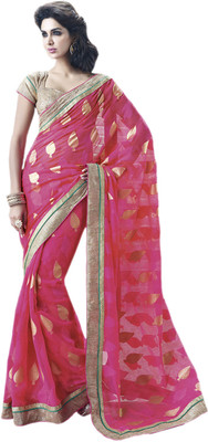 Vishal Printed Fashion Georgette Saree(Pink)