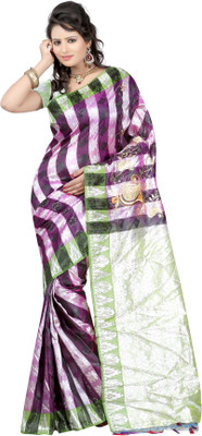 Anushree Saree Self Design Fashion Chanderi Saree(Multicolor), Pink