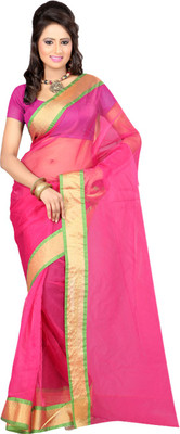 Ansu Fashion Solid Fashion Art Silk Saree(Green)