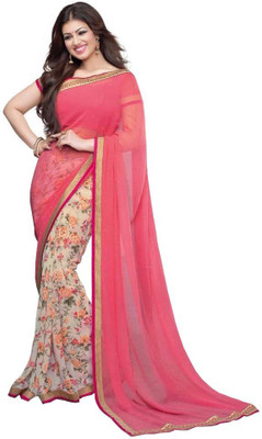 Radhika Sari Printed Bollywood Chiffon Saree(Pink)