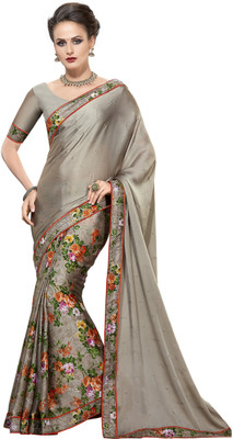 Jiya Self Design, Printed, Embellished Fashion Satin Saree(Grey, Multicolor)
Jiya Self Design, Printed, Embellished Fashion Satin Saree(Grey, Multicolor)