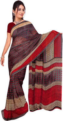 Vardan Prints Printed Bollywood Georgette Saree(Red)