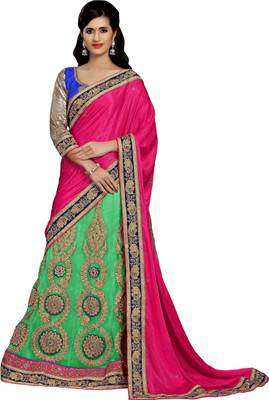 Jiya Self Design, Embroidered, Embellished Fashion Net Saree(Green, Pink, Blue, Beige), Beige;blue;green;pink
Jiya Self Design, Embroidered, Embellished Fashion Net Saree(Green, Pink, Blue, Beige), Beige;blue;green;pink