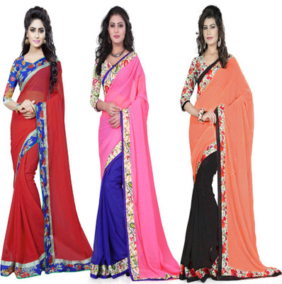 Omkarcreation Floral Print Bollywood Georgette Saree(Pack of 3, Multicolor)
Omkarcreation Floral Print Bollywood Georgette Saree(Pack of 3, Multicolor)