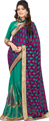 Jiya Self Design, Embroidered, Embellished Fashion Georgette, Jacquard Saree(Green, Pink)
Jiya Self Design, Embroidered, Embellished Fashion Georgette, Jacquard Saree(Green, Pink)