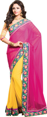Magnum Opus Store Solid, Self Design Fashion Handloom Georgette Saree(Multicolor), Multicolor;pink;yellow
Magnum Opus Store Solid, Self Design Fashion Handloom Georgette Saree(Multicolor), Multicolor;pink;yellow