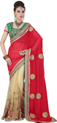 Khoobee Self Design, Embroidered, Embellished Fashion Net, Georgette Saree(Red, Beige, Green), Beige;green;red
Khoobee Self Design, Embroidered, Embellished Fashion Net, Georgette Saree(Red, Beige, Green), Beige;green;red
