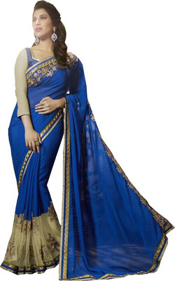 Shoppershopee Embroidered Bollywood Georgette, Net Saree(Blue, Beige), Royal blue and beige
Shoppershopee Embroidered Bollywood Georgette, Net Saree(Blue, Beige), Royal blue and beige