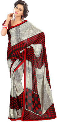 Indian Wear Online Printed Fashion Art Silk Saree(Multicolor)
