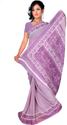 Jiya Self Design Fashion Georgette Saree(Purple)