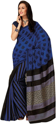 Indian Wear Online Printed Fashion Pure Chiffon Saree(Multicolor)