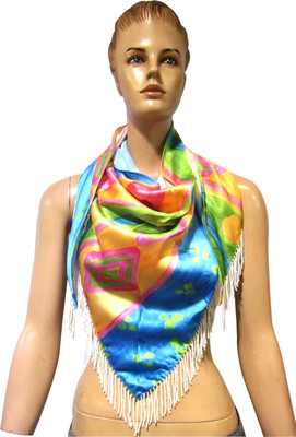Sam Inc Graphic Print 100% Satin Women's Scarf, Multi