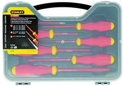 Stanley Standard Screwdriver Set(Pack of 7), Red;yellow