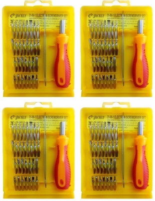 Jackly 6032-A 32 in 1-4Pcs Combination Screwdriver Set(Pack of 4), Yellow;red;silver
Jackly 6032-A 32 in 1-4Pcs Combination Screwdriver Set(Pack of 4), Yellow;red;silver