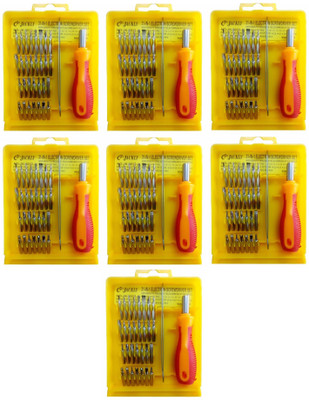 Jackly 6032-A 32 in 1-7Pcs Combination Screwdriver Set(Pack of 7), Yellow;red;silver
Jackly 6032-A 32 in 1-7Pcs Combination Screwdriver Set(Pack of 7), Yellow;red;silver