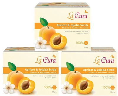 Lacura Apricot & Jojoba Scrub (Pack of 3 pc 50 g each) Scrub(150 g)