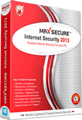 Max Secure Internet Security 2013 3 PC 1 Year