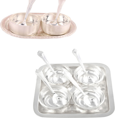 G S Museum Premium 2 Bowl Set with Oval Tray and 4 Manchurian Bowl Set with Oval Tray Bowl Spoon Tray Serving Set
G S Museum Premium 2 Bowl Set with Oval Tray and 4 Manchurian Bowl Set with Oval Tray Bowl Spoon Tray Serving Set