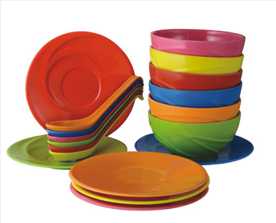 RECON Soup Set - 2006 Bowl Spoon Tray Serving Set(Pack of 18)