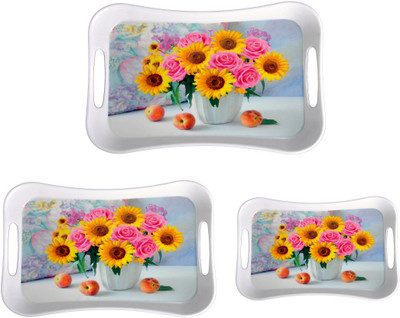 Mehul Sharewell Glazed Melamine T_9001 Rose Sunflower 3 Pcs Bowl Tray Serving Set(Pack of 3)
Mehul Sharewell Glazed Melamine T_9001 Rose Sunflower 3 Pcs Bowl Tray Serving Set(Pack of 3)