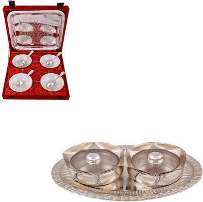 G S Museum 4 Mor Bowl with Spoon and Tray and 2 Small Tai Loti Set Bowl Spoon Tray Serving Set(Pack of 12)
G S Museum 4 Mor Bowl with Spoon and Tray and 2 Small Tai Loti Set Bowl Spoon Tray Serving Set(Pack of 12)