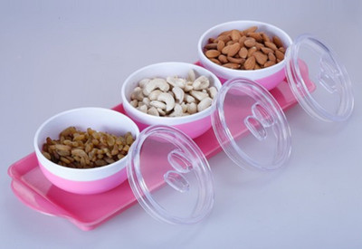 Fair Food Plate Bowl Serving Set(Pack of 4)