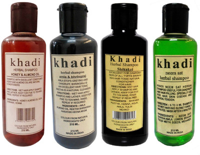 Khadi Herbal Honey & Almond, Amla & Bhringraj ,Shikakai and Neem Sat Shampoo combo-4(840 ml)
Khadi Herbal Honey & Almond, Amla & Bhringraj ,Shikakai and Neem Sat Shampoo combo-4(840 ml)