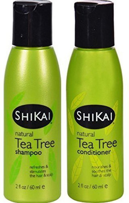 ShiKai Natural Tea Tree Shampoo and Shikai Natural Tea Tree Conditioner Travel-Sized Bundle (With Tea Tree and Peppermint Oils and Avocado, Jojoba and Amla Oils), 2 fl. oz. each(59 ml)
ShiKai Natural Tea Tree Shampoo and Shikai Natural Tea Tree Conditioner Travel-Sized Bundle (With Tea Tree and Peppermint Oils and Avocado, Jojoba and Amla Oils), 2 fl. oz. each(59 ml)