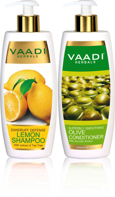 Vaadi Herbals Dandruff Defense Lemon Shampoo With Olive Conditioner ( 350 ml x 2)(350 ml)
Vaadi Herbals Dandruff Defense Lemon Shampoo With Olive Conditioner ( 350 ml x 2)(350 ml)