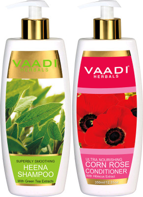 Vaadi Herbals Superbly Smoothing Heena Shampoo With Corn Rose Conditioner ( 350 ml x 2)(350 ml)
Vaadi Herbals Superbly Smoothing Heena Shampoo With Corn Rose Conditioner ( 350 ml x 2)(350 ml)