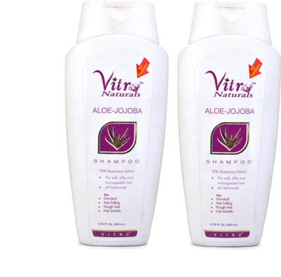 Vitro Naturals Combo Pack Of 2 Aloe Jojoba Shampoo(400 ml)