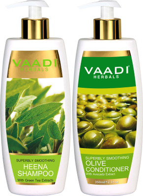 Vaadi Herbals Superbly Smoothing Heena Shampoo With Olive Conditioner ( 350 ml x 2)(350 ml)
Vaadi Herbals Superbly Smoothing Heena Shampoo With Olive Conditioner ( 350 ml x 2)(350 ml)