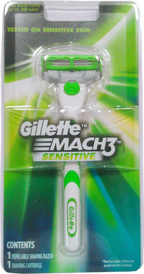 Gillette Mach 3 Sensitive Razor(Pack of 3)