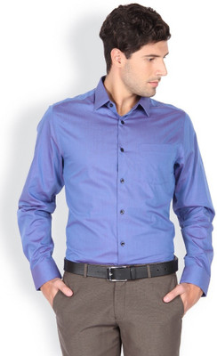 Blackberrys Men's Solid Casual Blue Shirt