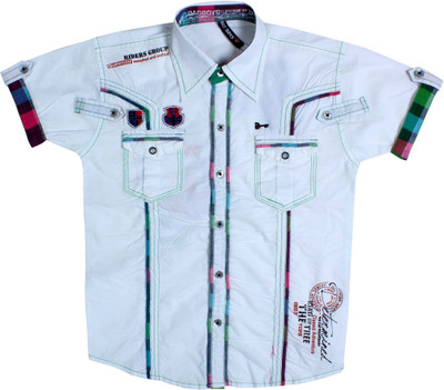 Bad Boys Boys Striped Casual White Shirt