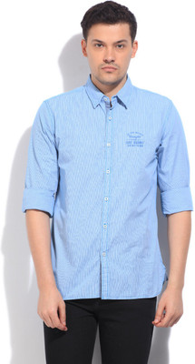 Wrangler Men's Checkered Casual Blue Shirt