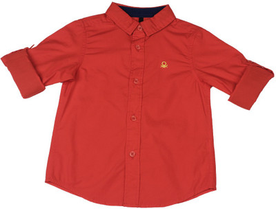 United Colors of Benetton. Baby Boys Solid Casual Red Shirt