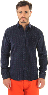 Jack & Jones Men's Solid Casual Blue Shirt, Black navy