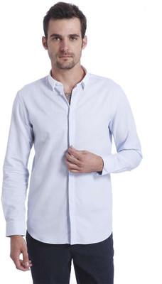 Jack & Jones Men's Solid Casual Light Blue Shirt, Cashmere blue