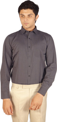 Kriss Men's Solid Casual Grey Shirt, D.grey