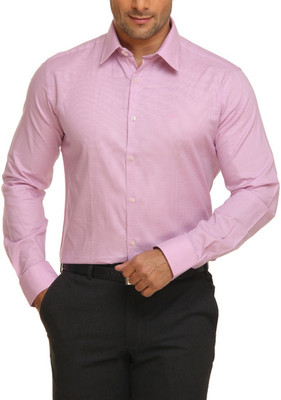 Park Avenue Men's Striped Formal Red Shirt