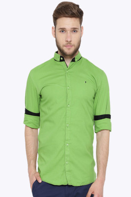 Fifty Two Men's Solid Casual Light Green Shirt, L.green.
