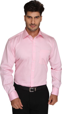 Blacksmith Men's Solid Formal Pink Shirt, Fresh pink