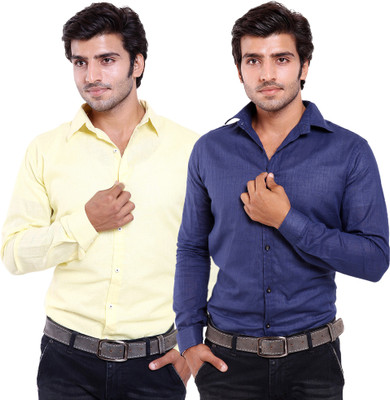 FabTag - Deeksha Men's Solid Casual Blue Shirt(Pack of 2, Dark blue;lemon yellow
FabTag - Deeksha Men's Solid Casual Blue Shirt(Pack of 2, Dark blue;lemon yellow