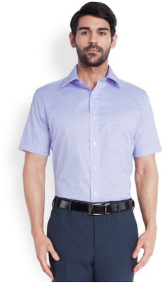 Park Avenue Men's Checkered Casual Blue Shirt