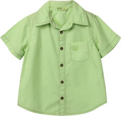 Beebay Boys Solid Casual Light Green Shirt