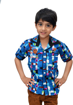 Crux & Hunter Boy's Graphic Print Casual Multicolor Shirt