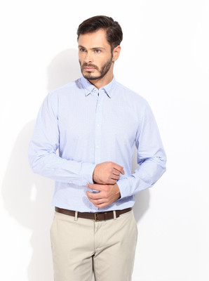Blackberrys Men's Printed Formal Blue Shirt, Lbbn05q/lt blue