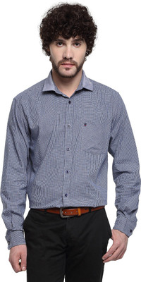 D'Indian Club Men's Houndstooth Casual Multicolor Shirt
